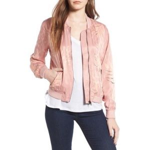 Blank Nyc Satin Bomber Jacket 